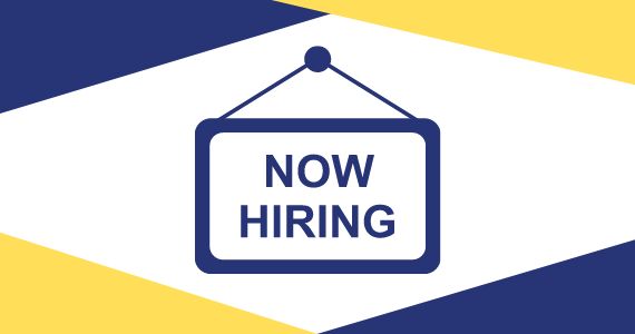 Image of a sign that says "Now Hiring."